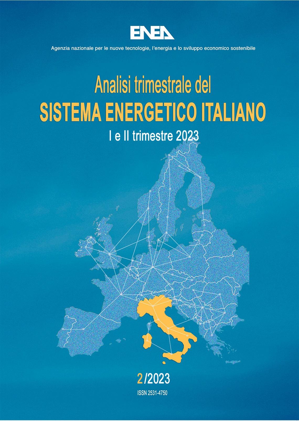 Cartina dell'Italia con rete del sistema energetico 