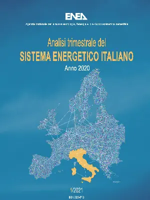 Cartina dell'Italia con la rete energetica